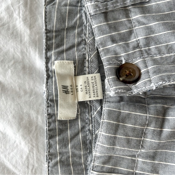 3/4 striped light blue and white pants with side pockets H&M - Picture 5 of 6